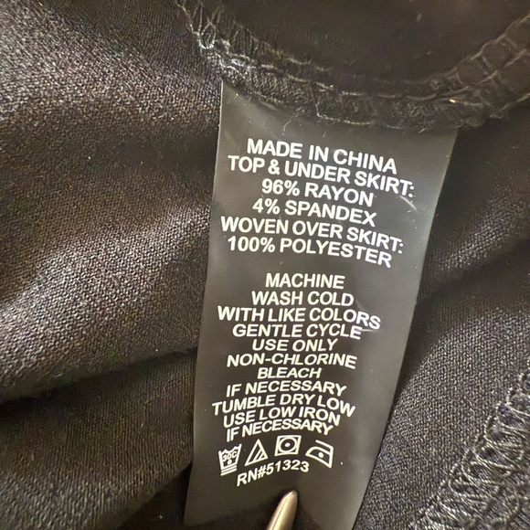 Vince Camuto Black and Multi Color Maxi Dress with Sheer Overlay - Picture 4 of 13